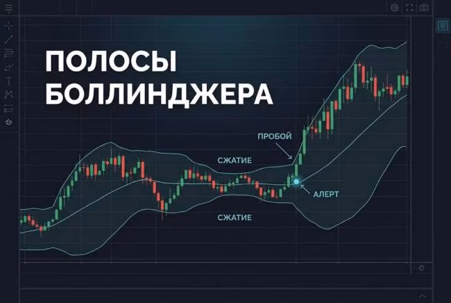 полосы боллинджера: как работает индикатор анализ волатильности и сжатие